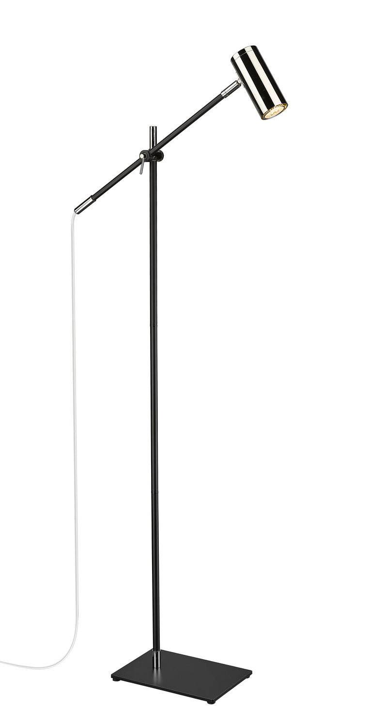 Z-Lite - 814FL-MB-PN - One Light Floor Lamp - Calumet - Matte Black + Polished Nickel