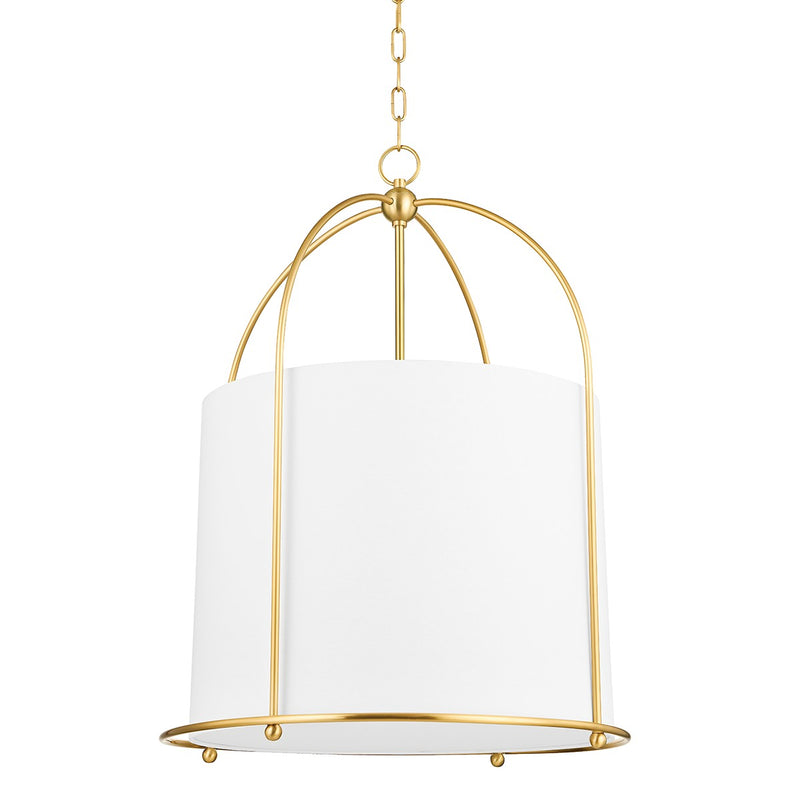Hudson Valley - 4822-AGB - Three Light Lantern - Orlando - Aged Brass
