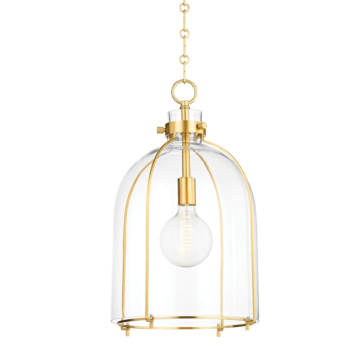 Hudson Valley - 7306-AGB - One Light Pendant - Eldridge - Aged Brass