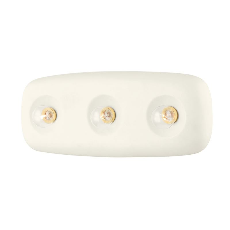 Mitzi - H718303-AGB/CSI - Three Light Bath and Vanity - Colleen - Aged Brass/Satin Ivory