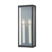 Troy Lighting - B1032-TBK/WZN - Two Light Outdoor Wall Sconce - Vail - Texture Black/Weathered Zinc