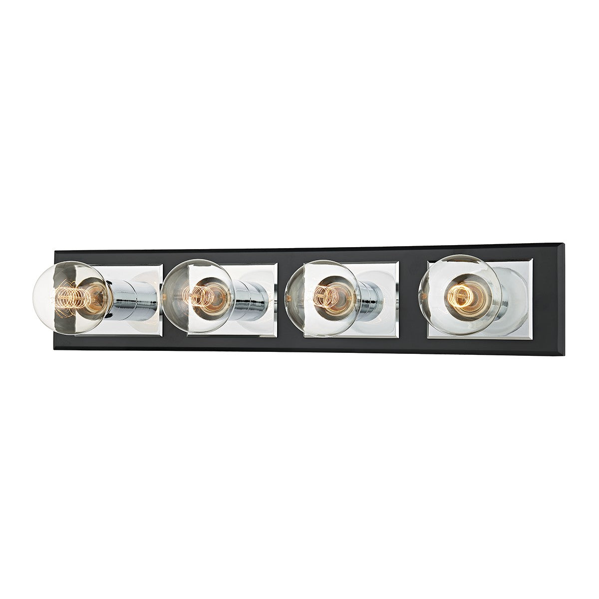 Troy Lighting - B3544-PC/SBK - Four Light Bath Bracket - Runyan - Polished Chrome/Soft Black