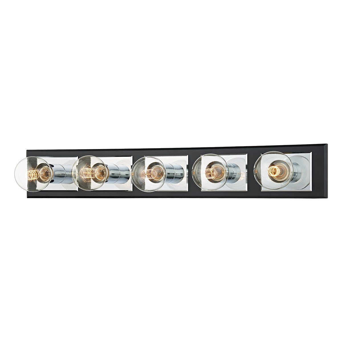 Troy Lighting - B3545-PC/SBK - Five Light Bath Bracket - Runyan - Polished Chrome/Soft Black