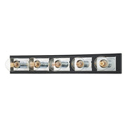 Troy Lighting - B3545-PC/SBK - Five Light Bath Bracket - Runyan - Polished Chrome/Soft Black