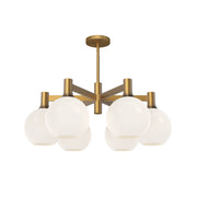 Alora - CH506230AGOP - Six Light Chandelier - Castilla - Aged Gold/Opal Matte Glass