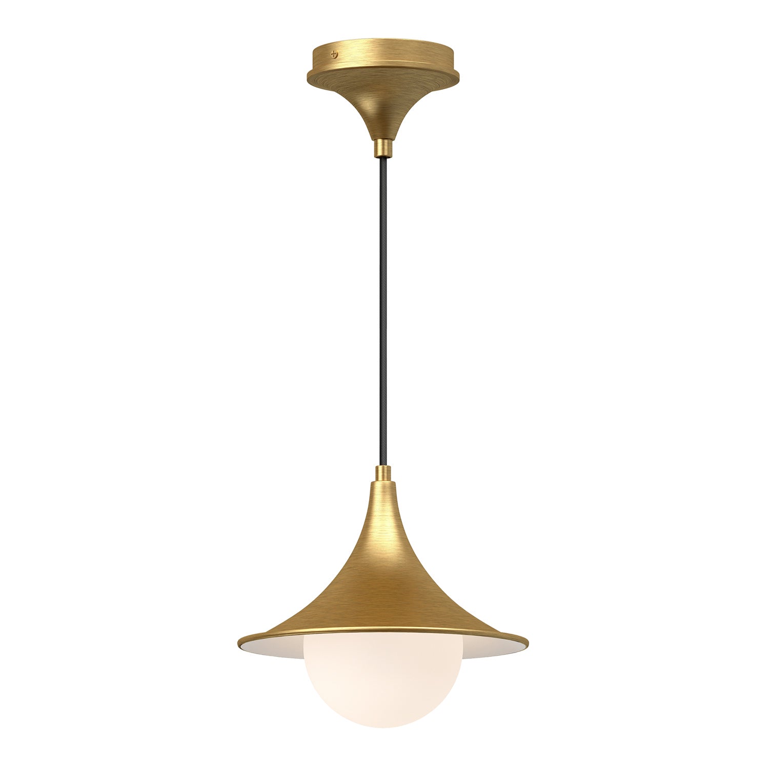 Alora - PD525009BGOP - One Light Pendant - Fuji - Brushed Gold/Opal Matte Glass
