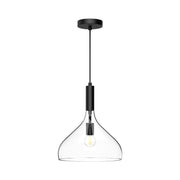 Alora - PD532312MBCL - One Light Pendant - Belleview - Clear Glass/Matte Black