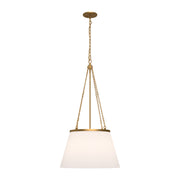Alora - PD544517AGWL - One Light Pendant - Speakeasy - Aged Gold/White Linen