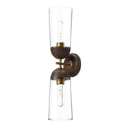 Alora - WV542226AGWT - Two Light Vanity - Emil - Aged Gold/Walnut