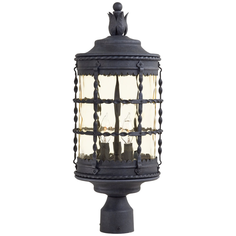 Minka-Lavery - 8885-A39 - Three Light Post Mount - Mallorca - Spanish Iron