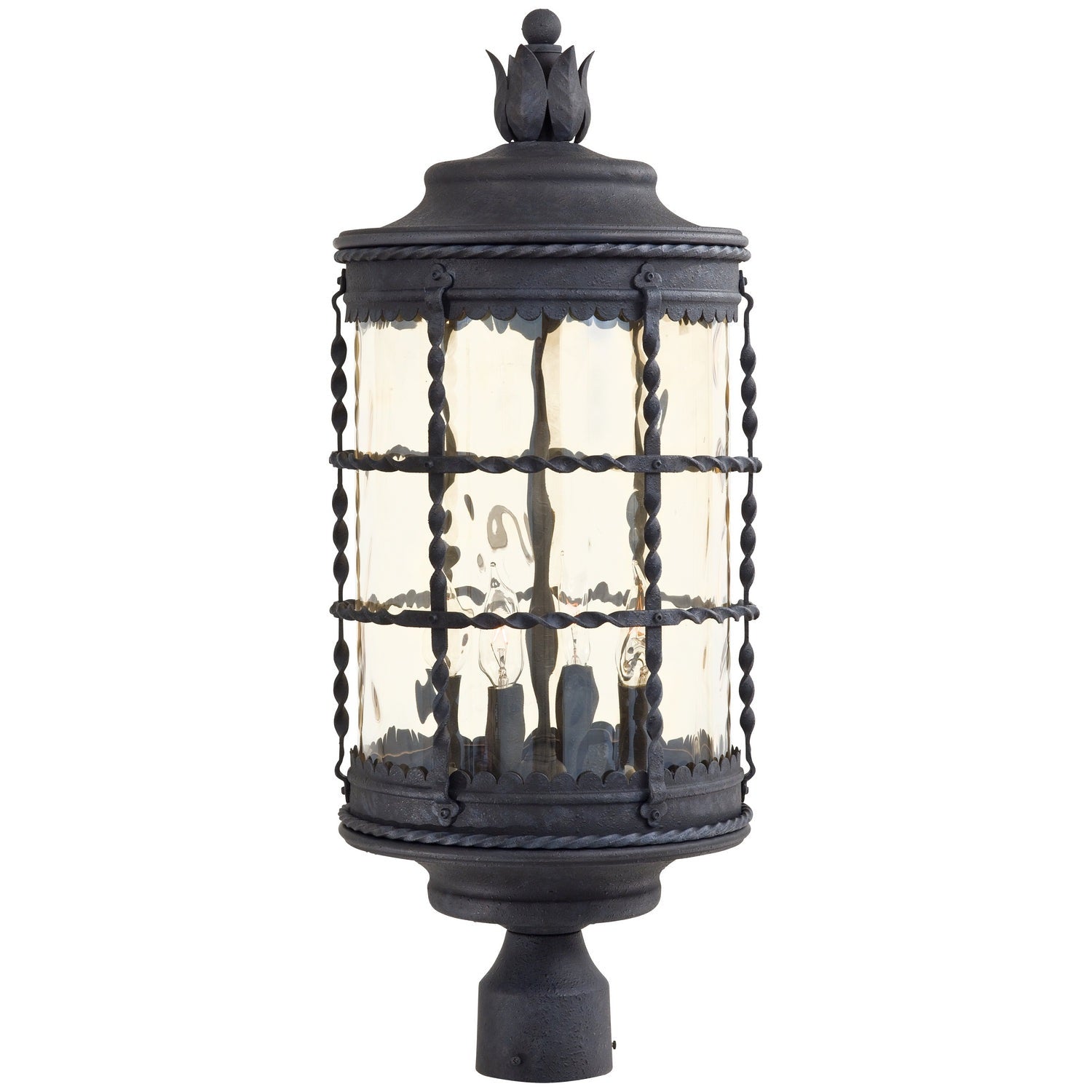 Minka-Lavery - 8886-A39 - Four Light Outdoor Post Lantern - Mallorca - Spanish Iron