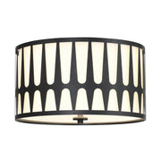 Crystorama - ROY-800-BK - Three Light Flush Mount - Royston - Black