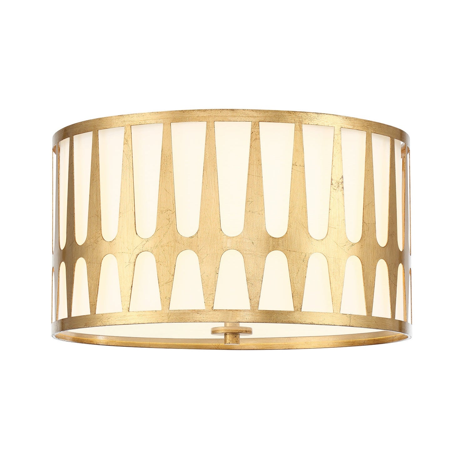 Crystorama - ROY-800-GA - Three Light Flush Mount - Royston - Antique Gold