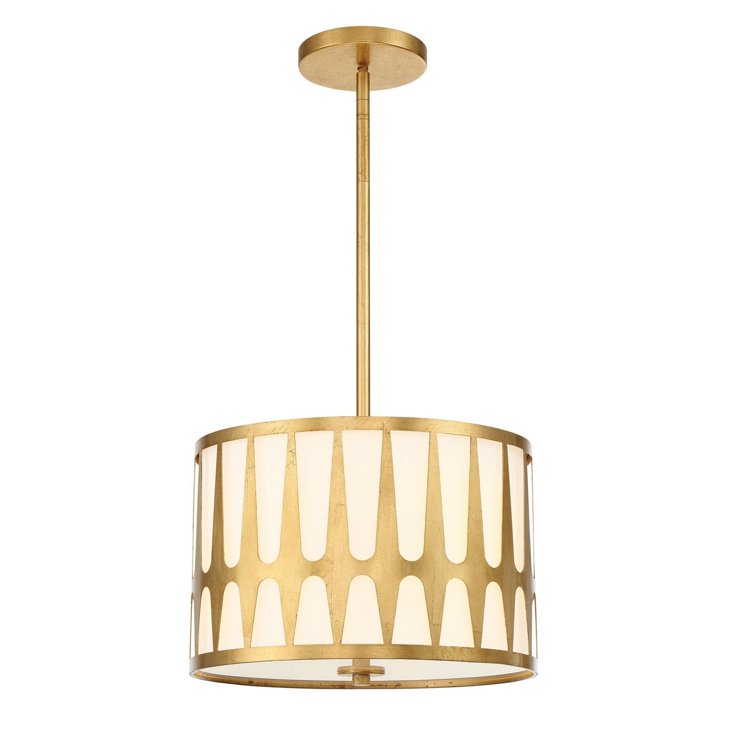 Crystorama - ROY-803-GA - Three Light Pendant - Royston - Antique Gold