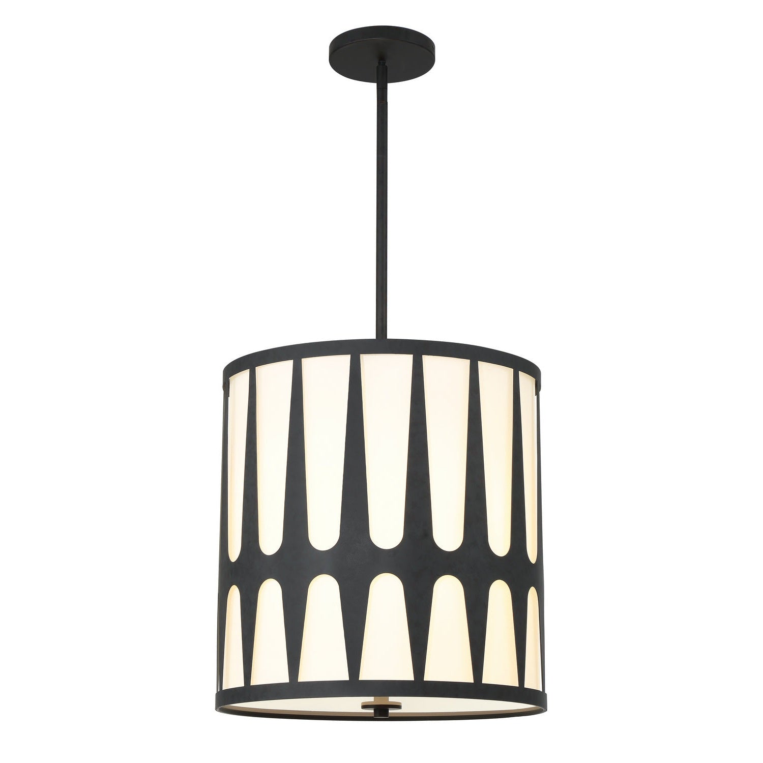 Crystorama - ROY-805-BK - Four Light Pendant - Royston - Black