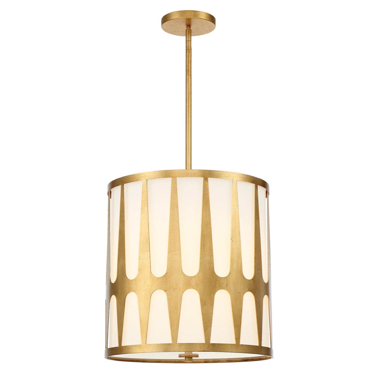 Crystorama - ROY-805-GA - Four Light Pendant - Royston - Antique Gold