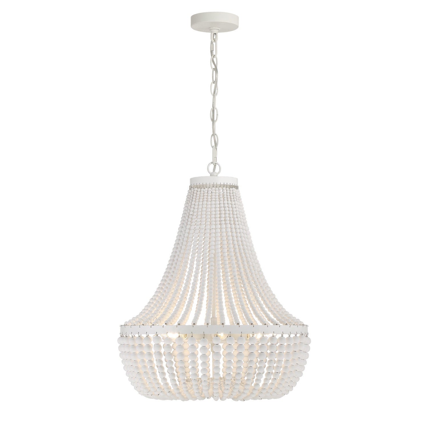 Crystorama - 608-MT - Six Light Chandelier - Rylee - Matte White