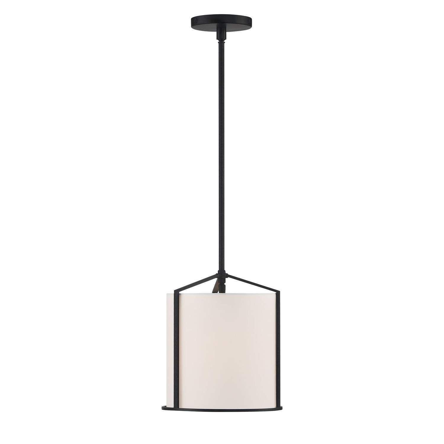 Crystorama - CAR-9201-BK - One Light Pendant - Carlyn - Black