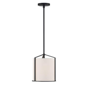 Crystorama - CAR-9201-BK - One Light Pendant - Carlyn - Black
