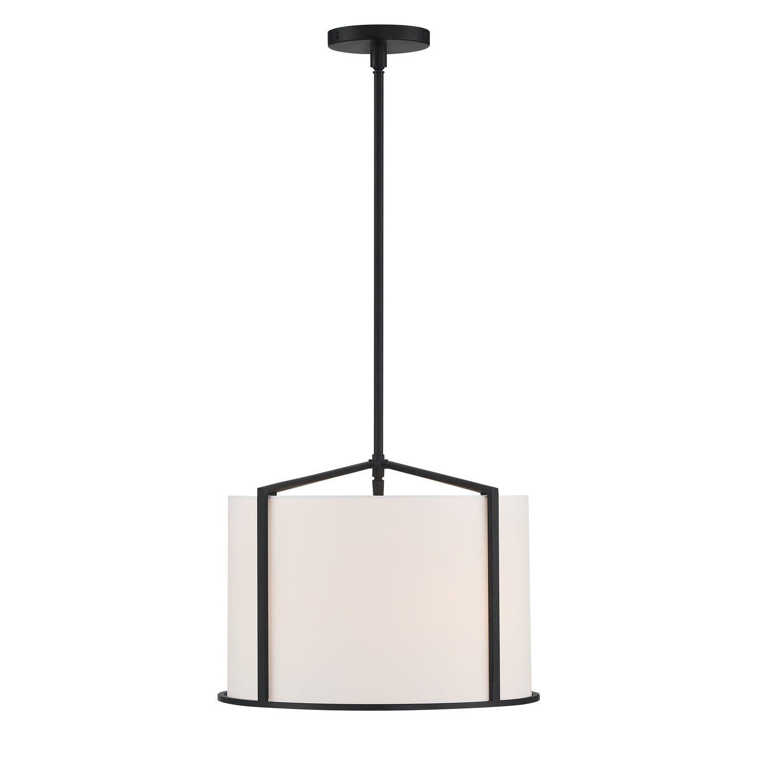 Crystorama - CAR-9204-BK - Four Light Pendant - Carlyn - Black