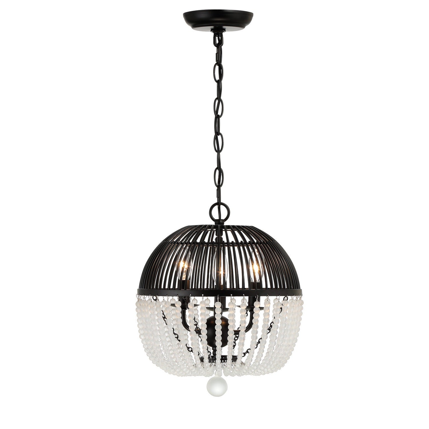 Crystorama - DUV-623-MK - Three Light Mini Chandelier - Duval - Matte Black