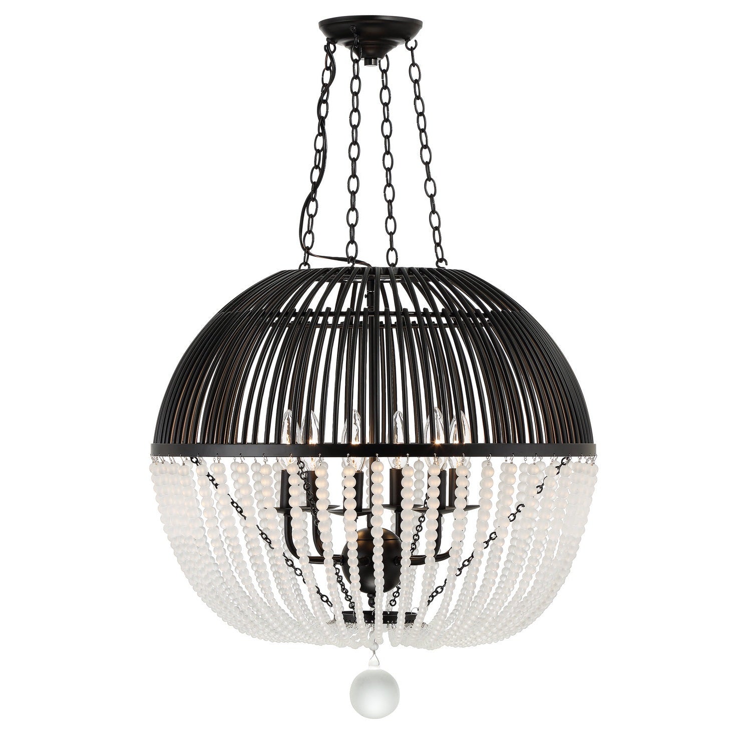 Crystorama - DUV-626-MK - Six Light Pendant - Duval - Matte Black