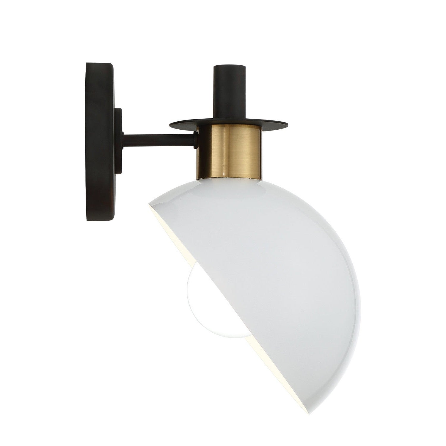 Crystorama - GIG-811-BK-AG - One Light Wall Sconce - Gigi - Black + Aged Brass