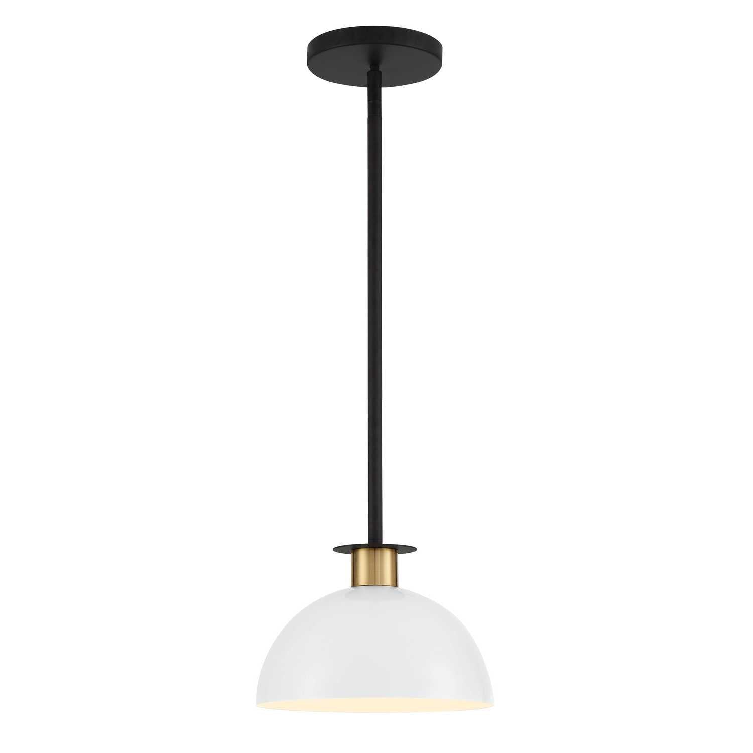 Crystorama - GIG-813-BK-AG - One Light Pendant - Gigi - Black + Aged Brass