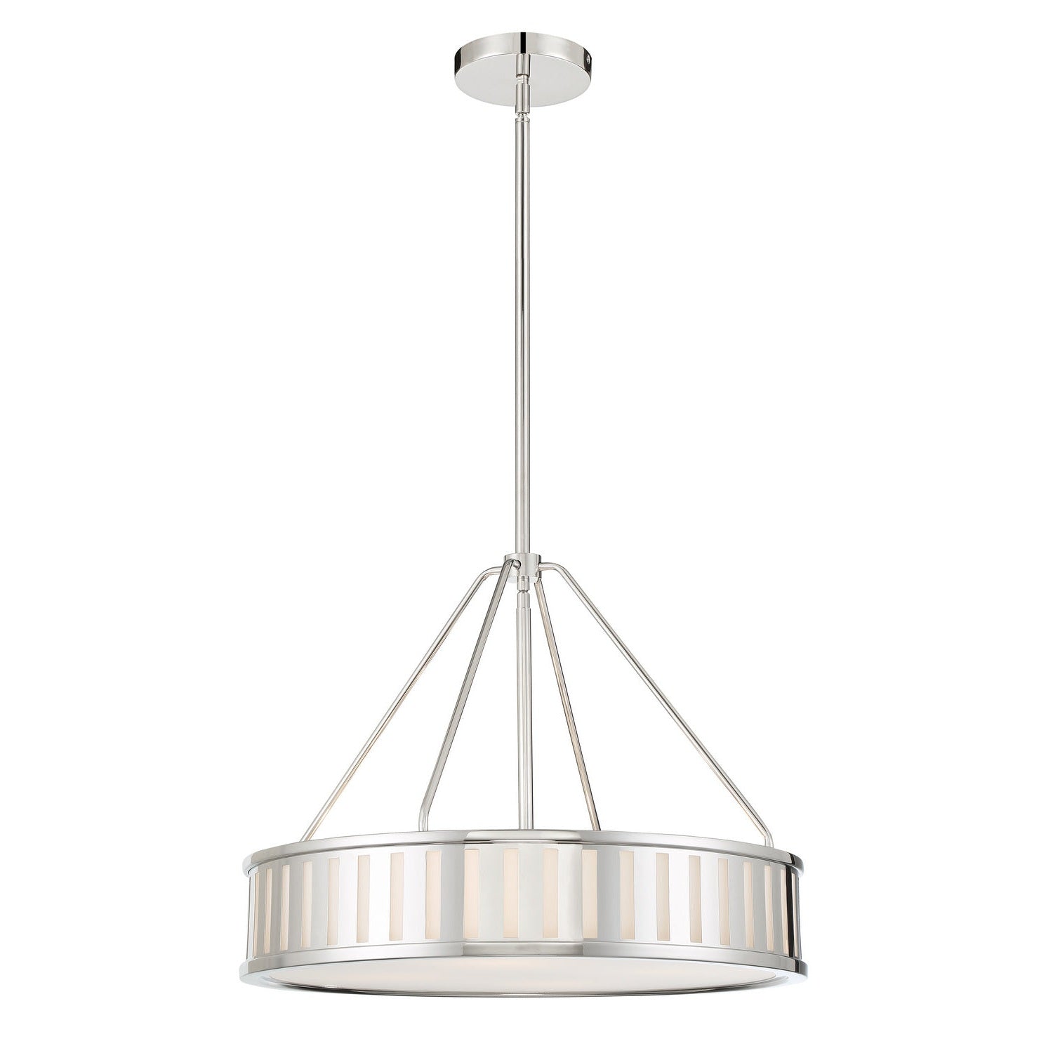 Crystorama - KEN-8304-PN - Four Light Pendant - Kendal - Polished Nickel