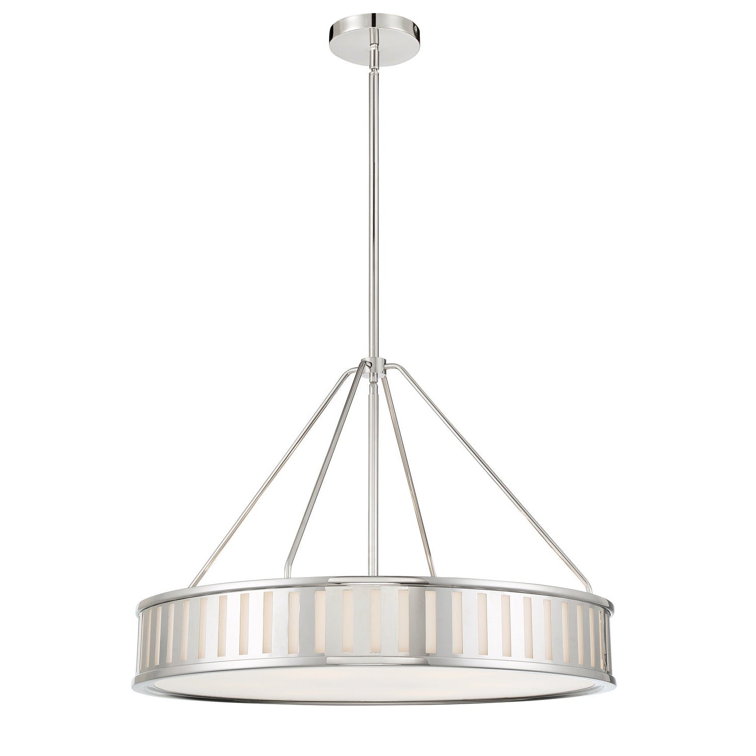 Crystorama - KEN-8306-PN - Six Light Pendant - Kendal - Polished Nickel