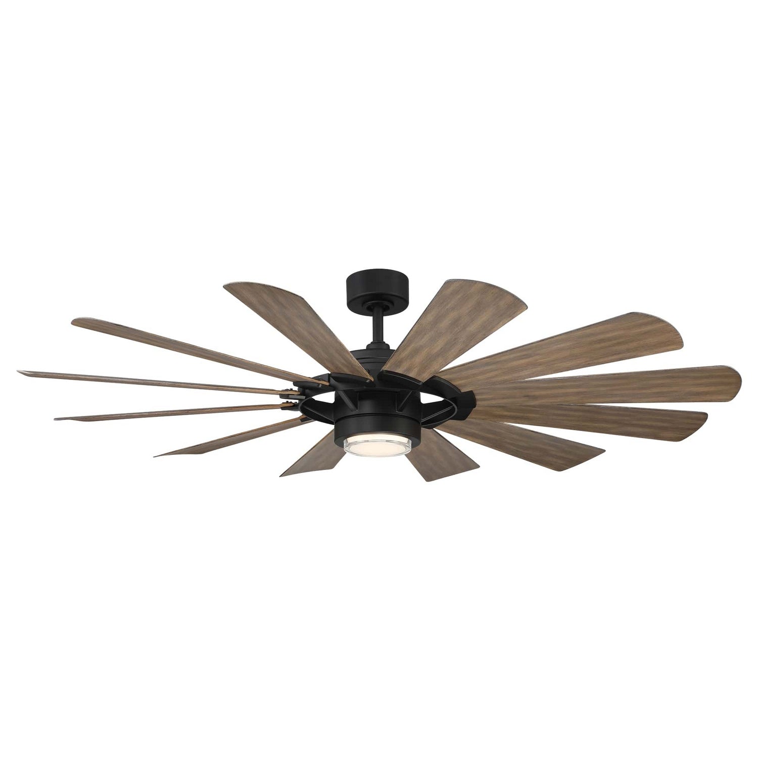 Modern Forms Fans - FR-W2201-65L27MBBW - 65"Ceiling Fan - Wynd Mill - Matte Black/Barn Wood