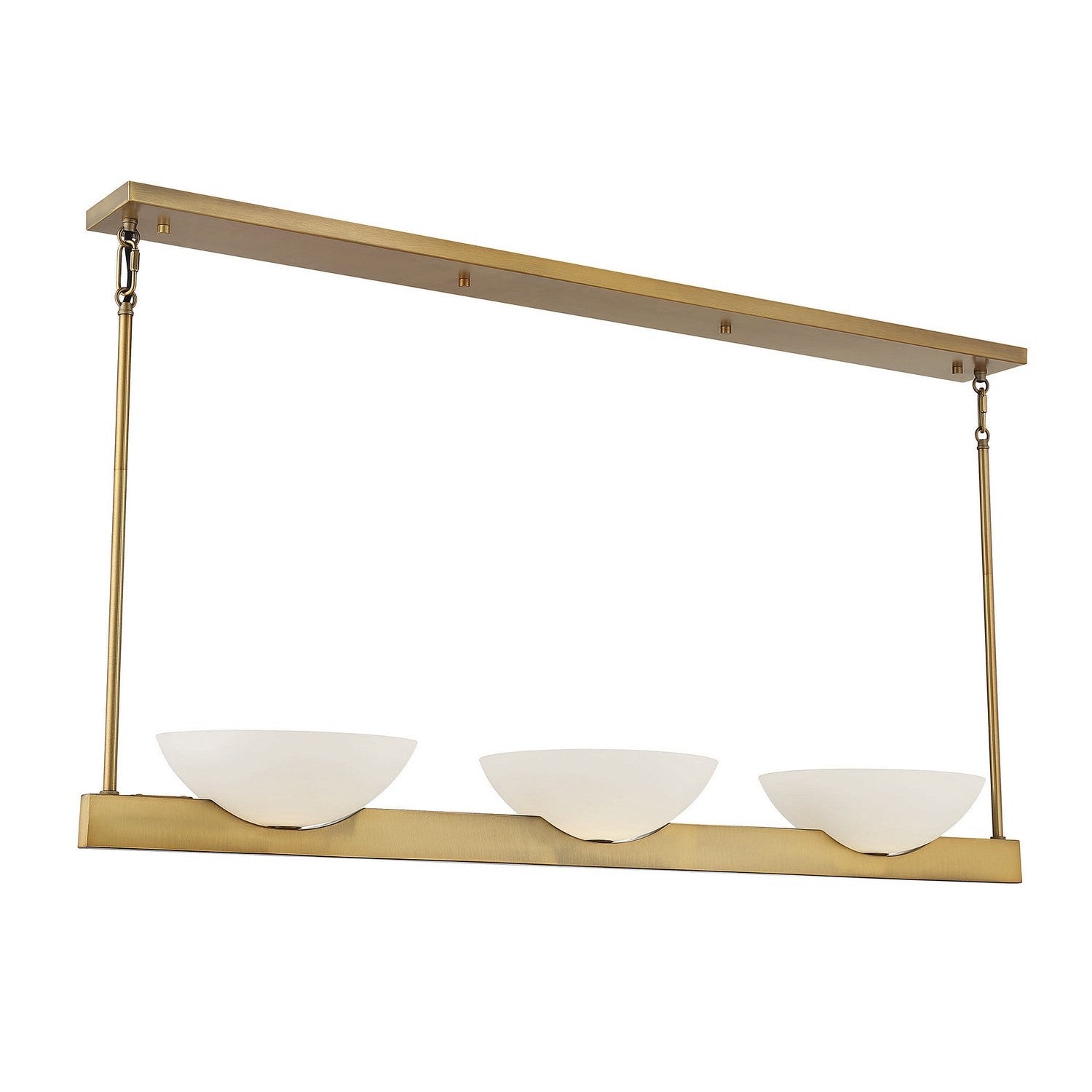 Savoy House - 1-1614-3-322 - Three Light Linear Chandelier - Fallon - Warm Brass