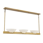 Savoy House - 1-1614-3-322 - Three Light Linear Chandelier - Fallon - Warm Brass
