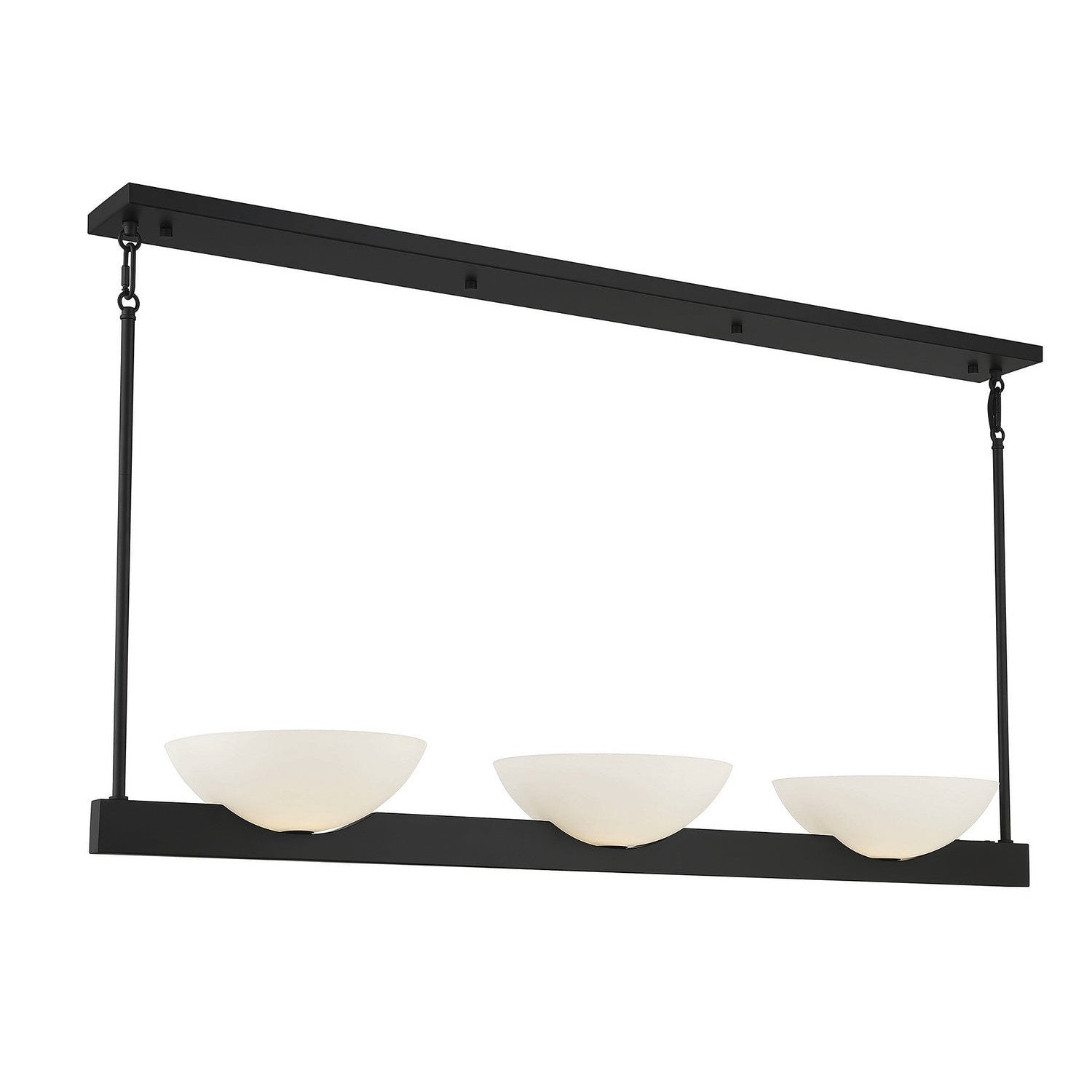 Savoy House - 1-1614-3-89 - Three Light Linear Chandelier - Fallon - Matte Black