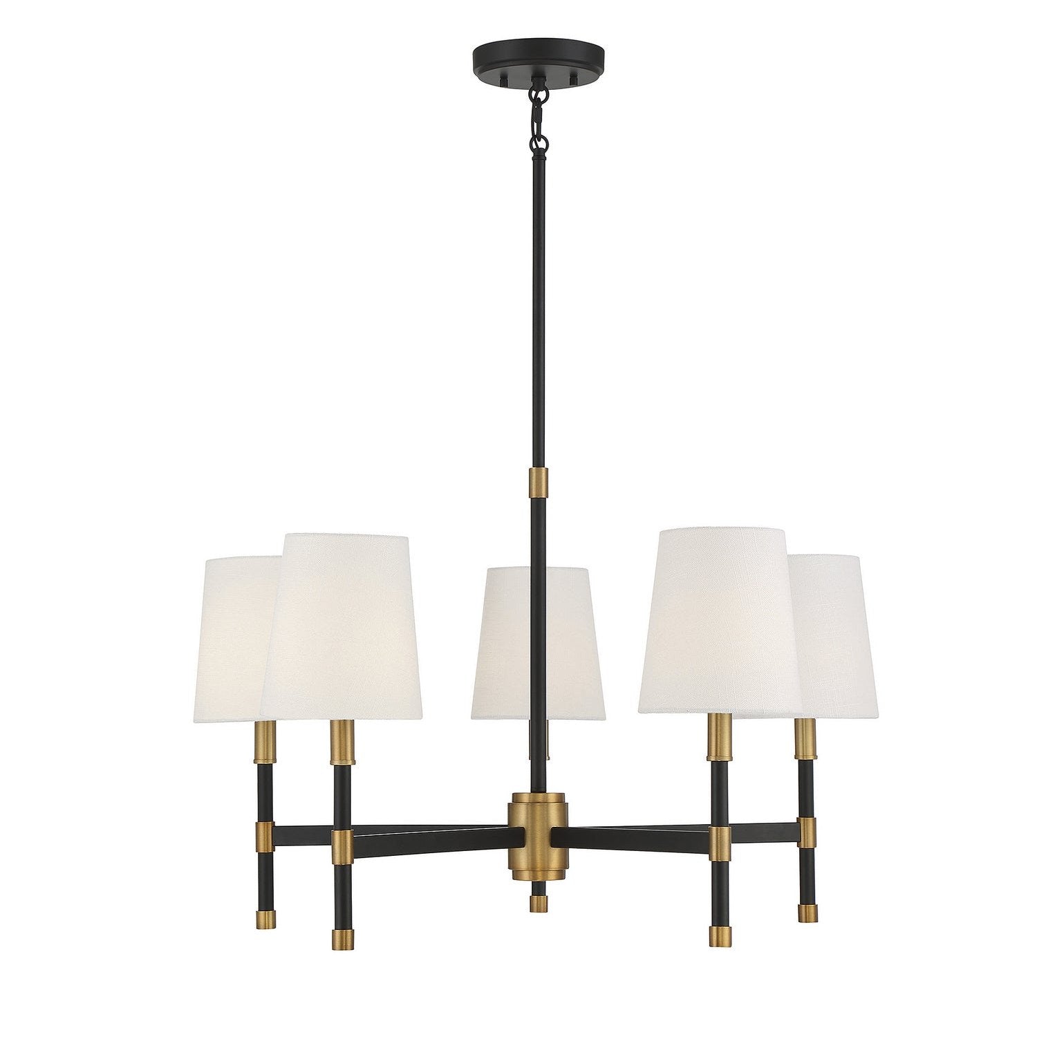 Savoy House - 1-1630-5-143 - Five Light Chandelier - Brody - Matte Black with Warm Brass