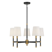 Savoy House - 1-1630-5-143 - Five Light Chandelier - Brody - Matte Black with Warm Brass