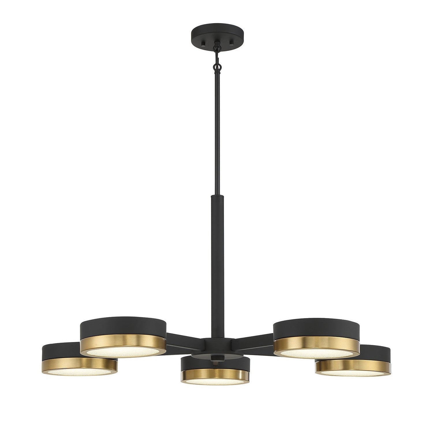 Savoy House - 1-1635-5-143 - LED Chandelier - Ashor - Matte Black with Warm Brass