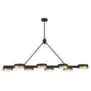 Savoy House - 1-1636-8-143 - LED Linear Chandelier - Ashor - Matte Black with Warm Brass