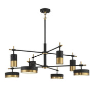 Savoy House - 1-1637-8-143 - LED Chandelier - Ashor - Matte Black with Warm Brass