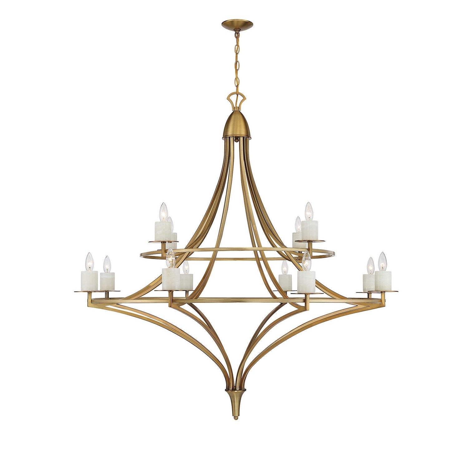 Savoy House - 1-1672-12-322 - 12 Light Chandelier - Director - Warm Brass