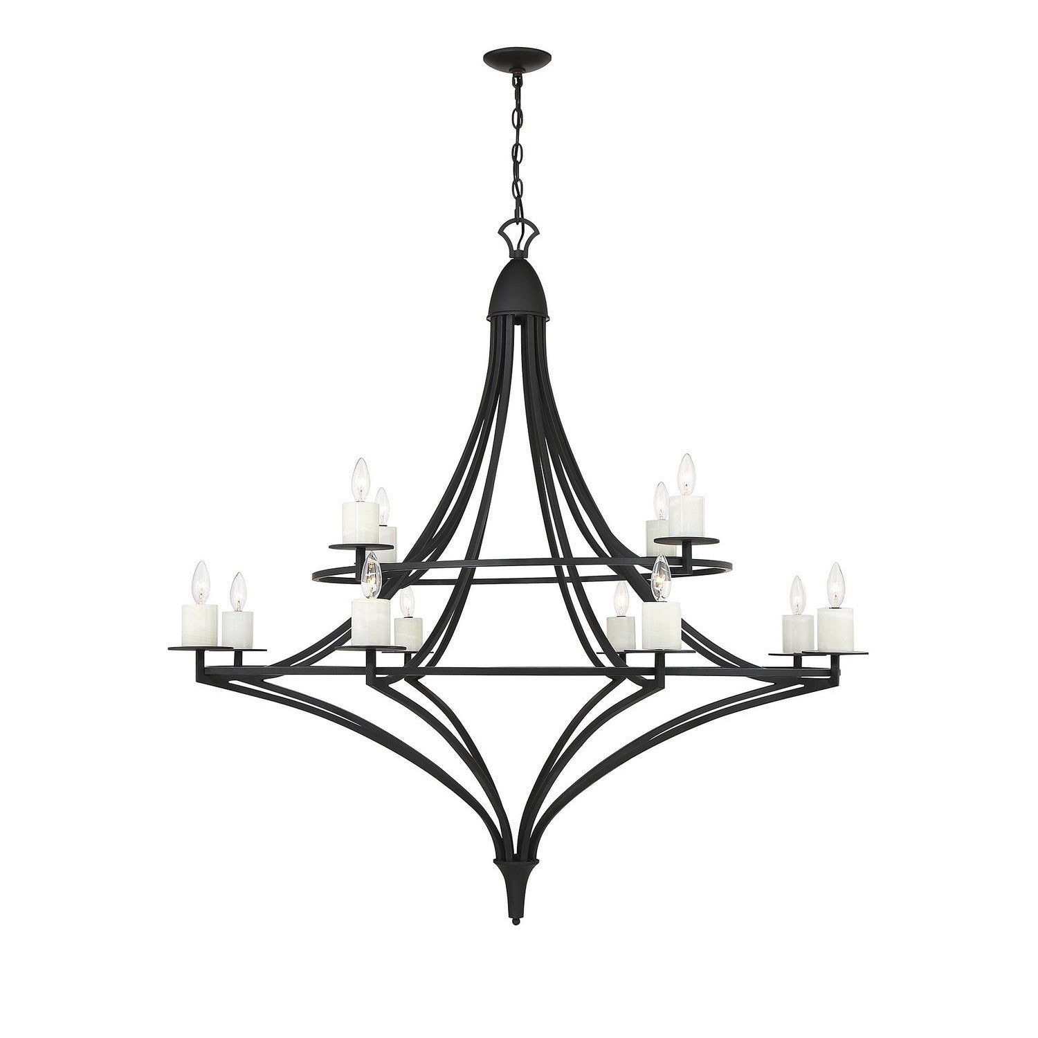 Savoy House - 1-1672-12-89 - 12 Light Chandelier - Director - Matte Black