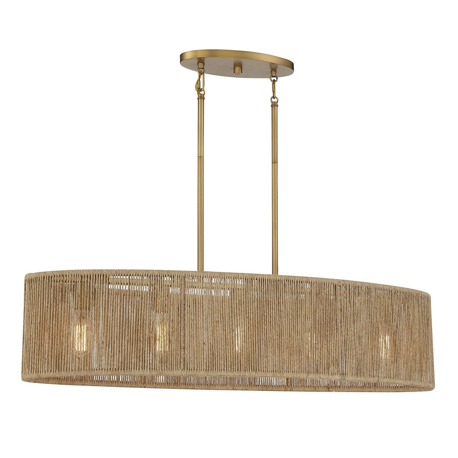 Savoy House - 1-1738-5-320 - Five Light Chandelier - Ashe - Warm Brass and Rope