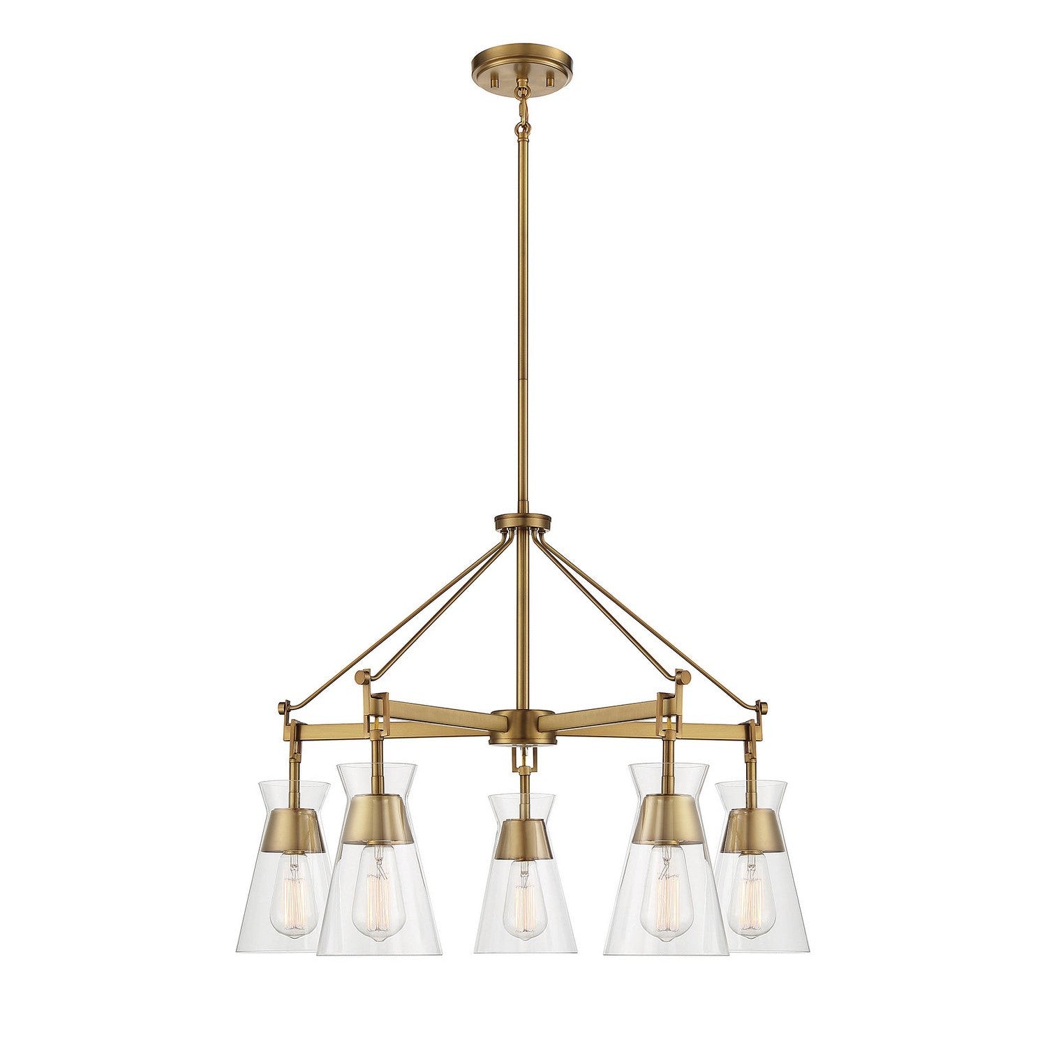 Savoy House - 1-1832-5-322 - Five Light Chandelier - Lakewood - Warm Brass