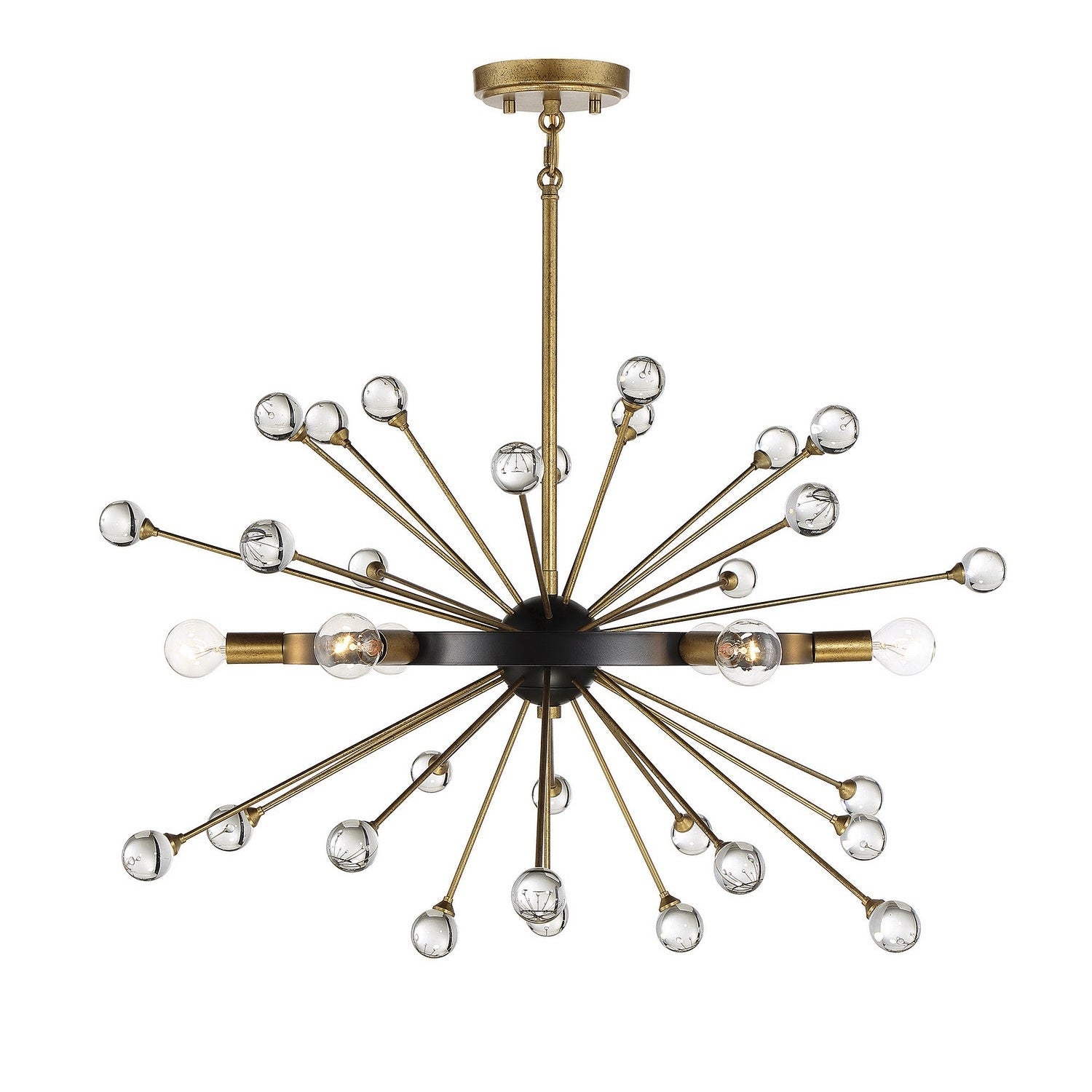 Savoy House - 1-1857-6-62 - Six Light Chandelier - Ariel - Como Black with Gold