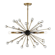 Savoy House - 1-1857-6-62 - Six Light Chandelier - Ariel - Como Black with Gold