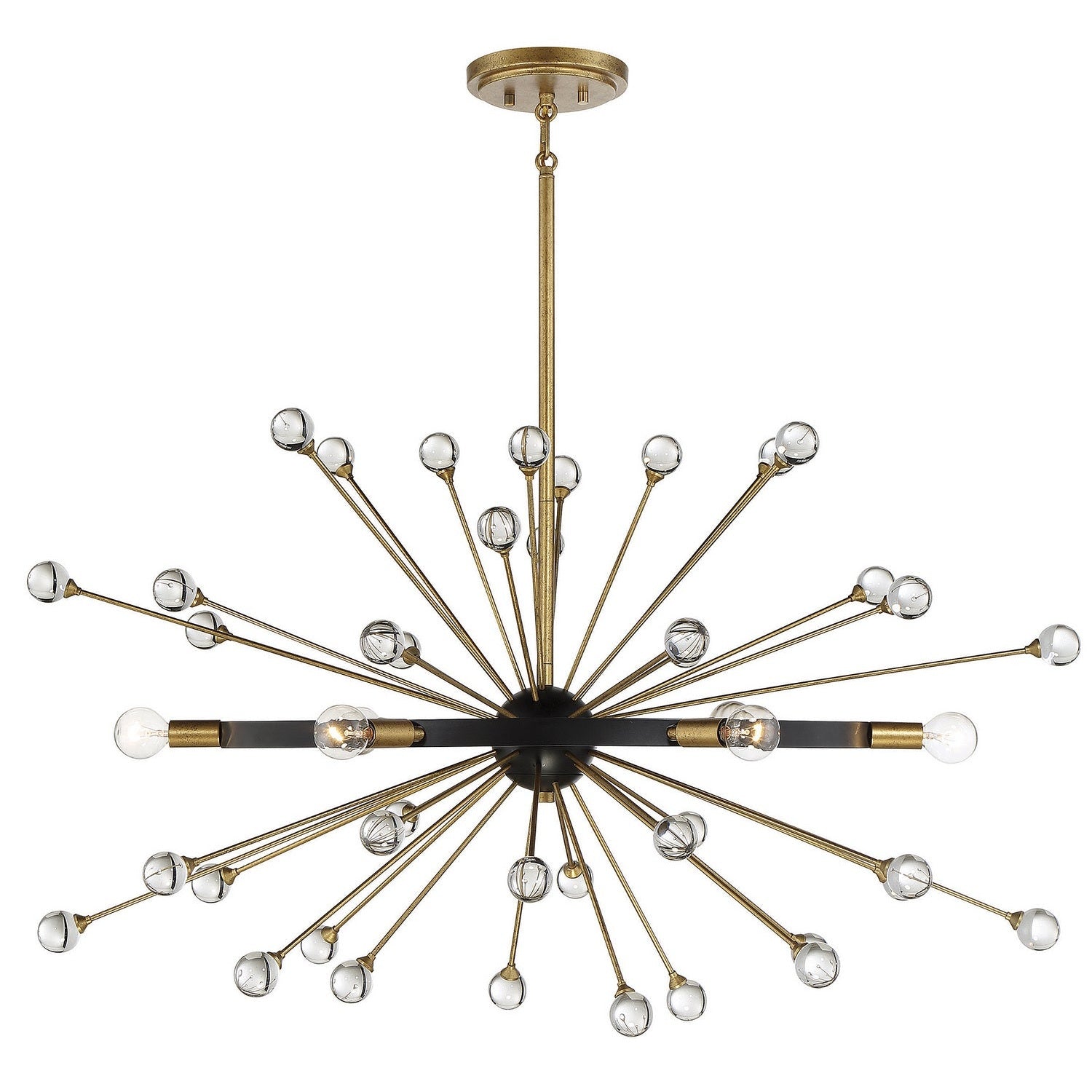 Savoy House - 1-1858-6-62 - Six Light Chandelier - Ariel - Como Black with Gold