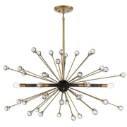 Savoy House - 1-1858-6-62 - Six Light Chandelier - Ariel - Como Black with Gold