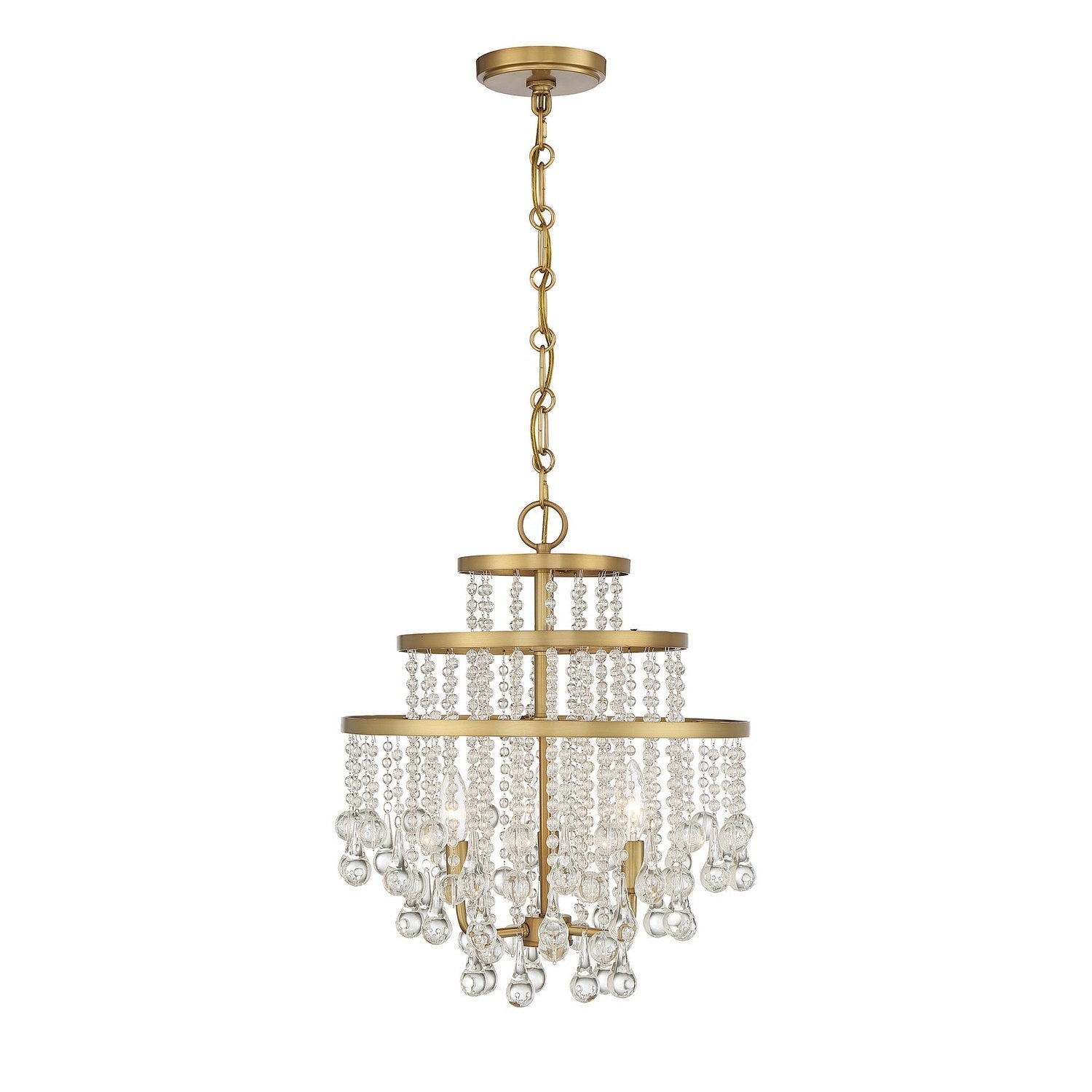 Savoy House - 1-1865-3-322 - Three Light Mini Chandelier - Luna - Warm Brass