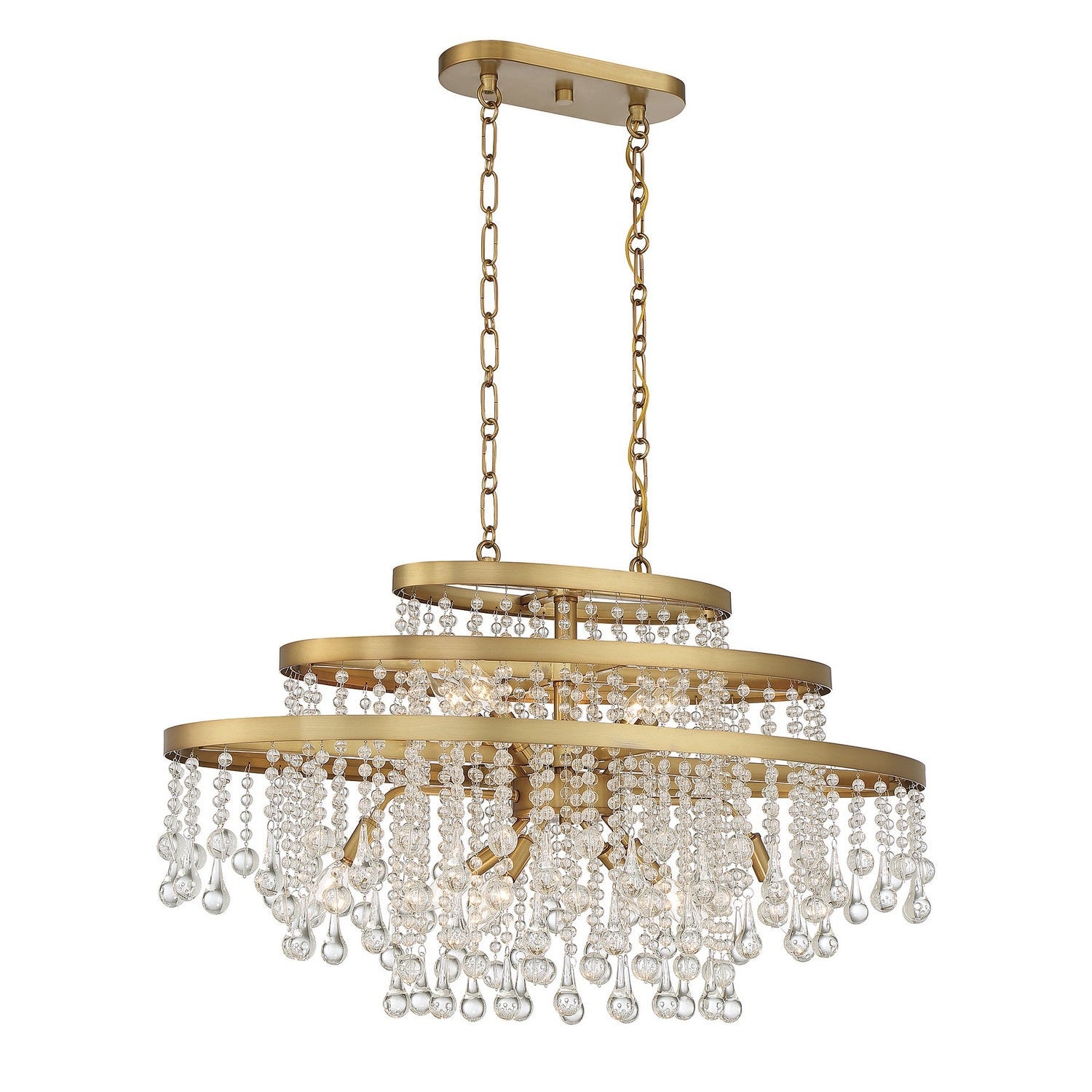 Savoy House - 1-1867-10-322 - Ten Light Chandelier - Luna - Warm Brass