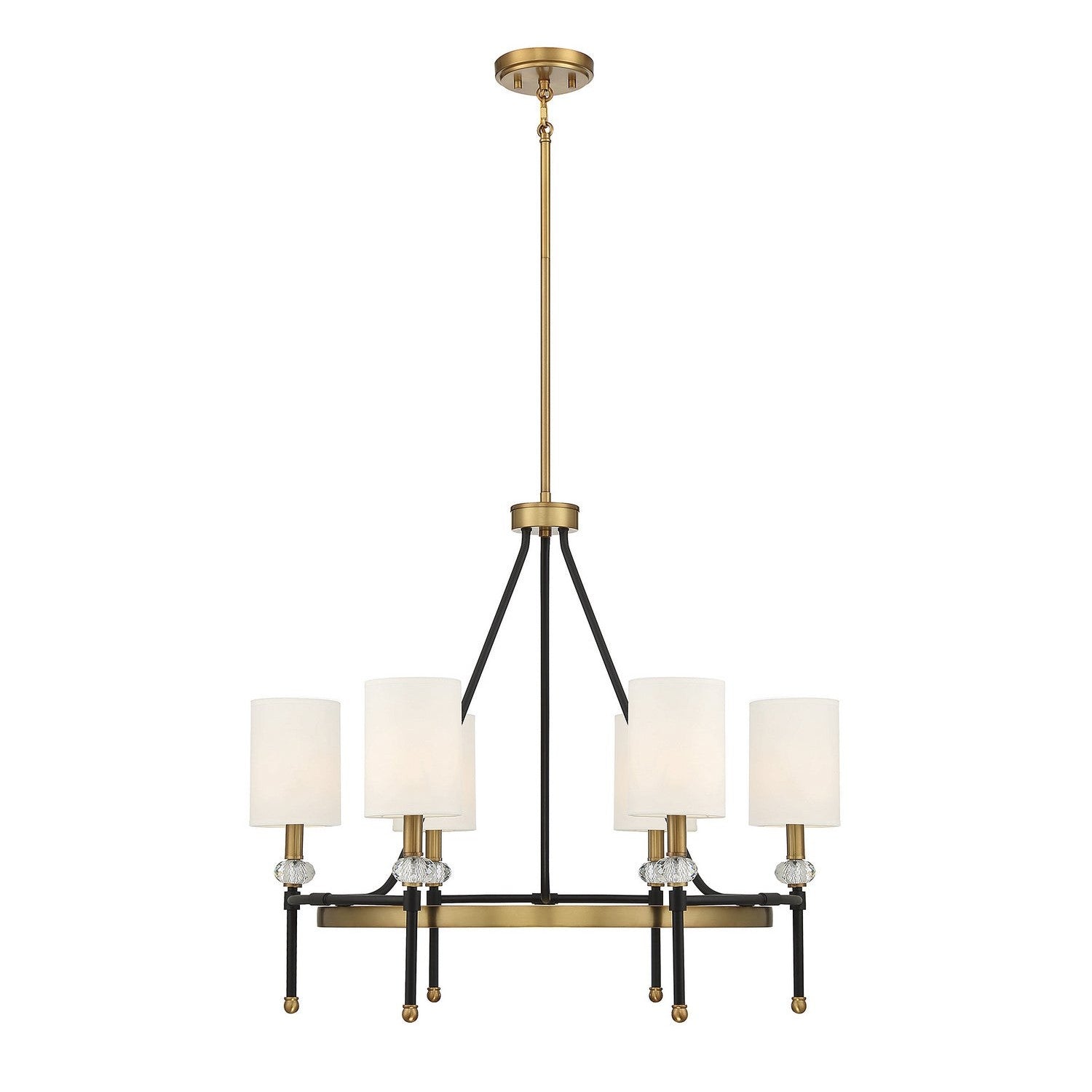 Savoy House - 1-1893-6-143 - Six Light Chandelier - Tivoli - Matte Black with Warm Brass